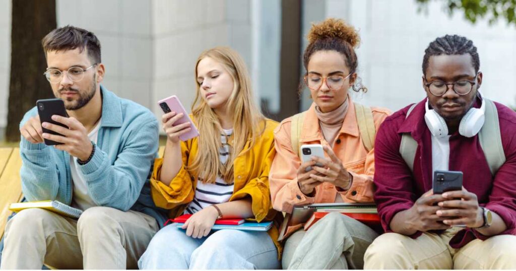 students learn on their phones 2025